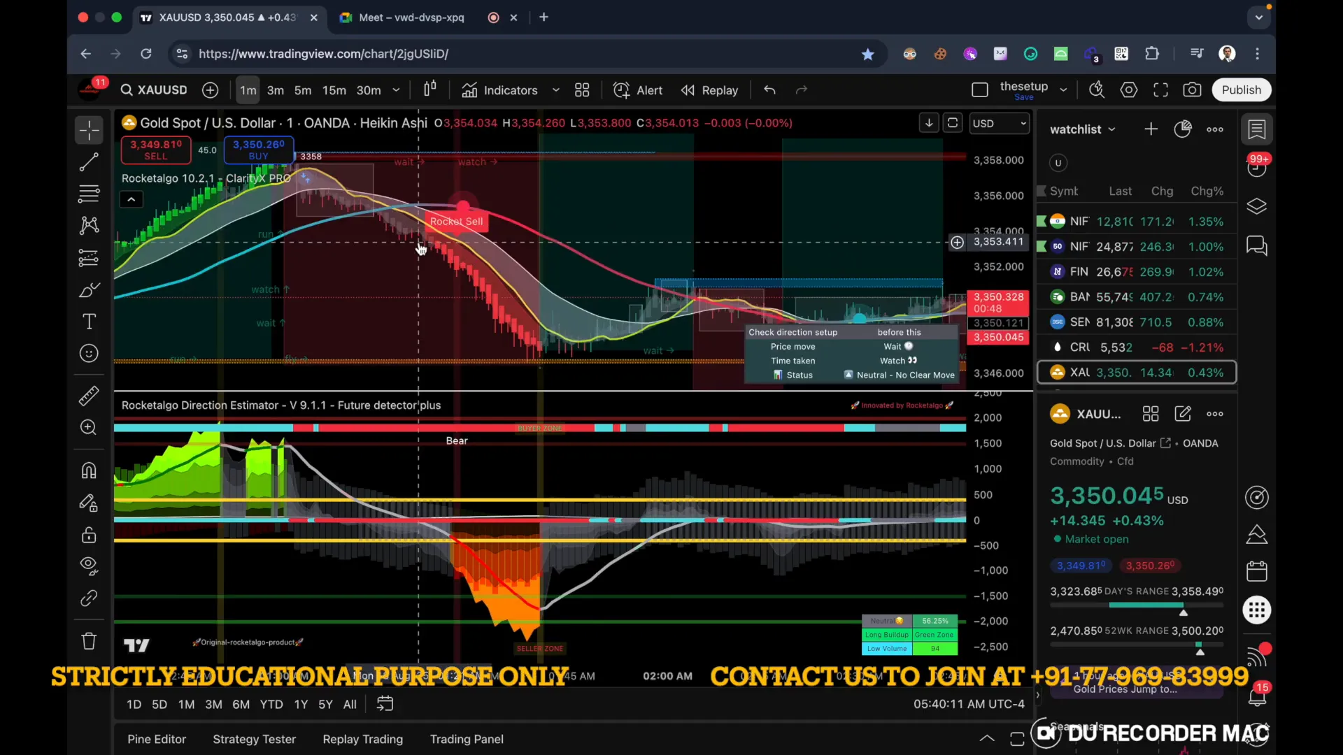 Gold trade chart showing a large impulsive move captured around late night session